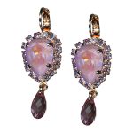 Mariana Earrings Lovely Lavender Delite, Violet, & Rose Austrian Crystals Botanica Coll.