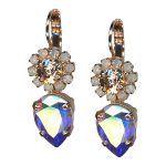 Mariana Earrings Alluring AB, White Opal, & Clear Austrian Crystals Snowflake Winter Wonderland Coll. - Image 3