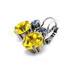 Earrings By Mariana My Treasures Coll. Lt. Sapphire & Citrine Swarovski Crystals