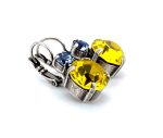 Earrings By Mariana My Treasures Coll. Lt. Sapphire & Citrine Swarovski Crystals - Image 2