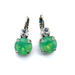 Earrings By Mariana My Treasures Coll. Simply Elegant Pacific Opal & Clear Austrian Crystals - Image 3