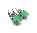 Earrings By Mariana My Treasures Coll. Simply Elegant Pacific Opal & Clear Austrian Crystals - Image 2