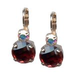 Mariana Earrings Glitzy AB & Burgundy Austrian Crystals My Treasures Coll. - Image 2