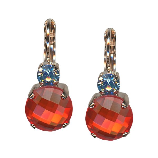 Mariana Earrings Sassy Hyacinth & Aquamarine Austrian Crystals My Treasures Coll.