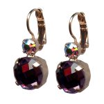 Mariana Earrings Gorgeous Amethyst Austrian Crystals My Treasures Coll. - Image 2