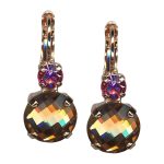 Mariana Earrings Glamorous Lt Smoked Topaz & Rose Austrian Crystals My Treasures Coll. - Image 3