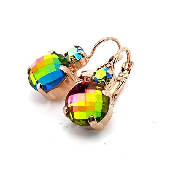 Earrings By Mariana Shimmering Vitrail Medium Swarovski Crystals
