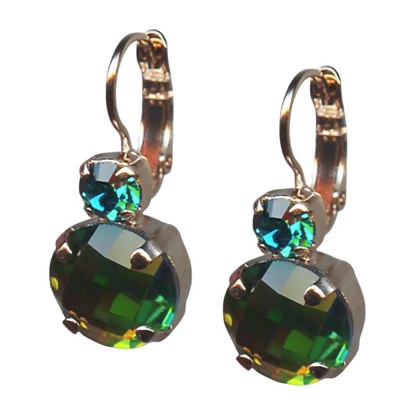 Mariana Earrings Preppy Vitrail Med & Blue Zircon Austrian Crystals My Treasures Coll.
