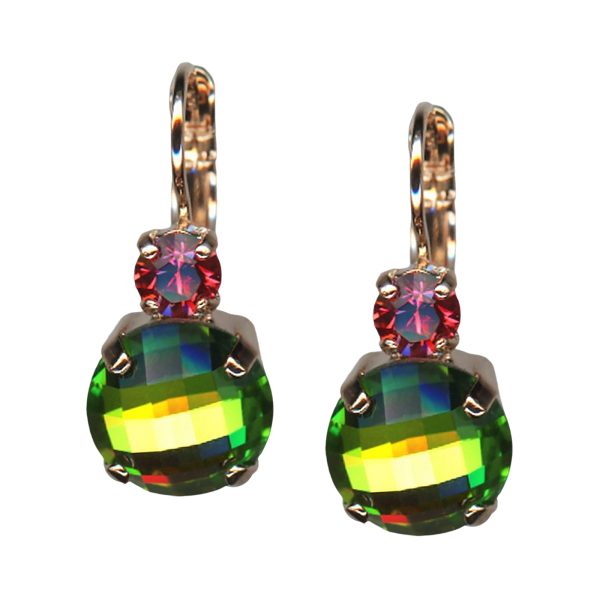 Mariana Earrings Charming Vitrail Med & Indian Pink Austrian Crystals My Treasures Coll.