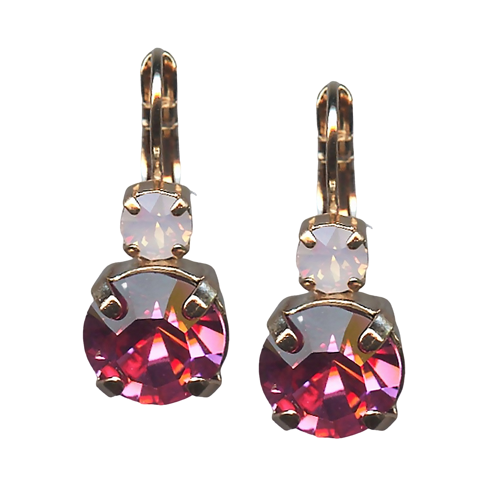 E-1037A-395209-YG6 (1) Mariana Earrings Lovely Rose & Rose Opal Austrian Crystals My Treasures Coll. - Image 1