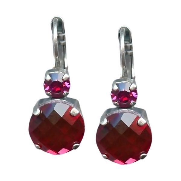 Mariana Earrings Fab Fuchsia Austrian Crystals My Treasures Coll.