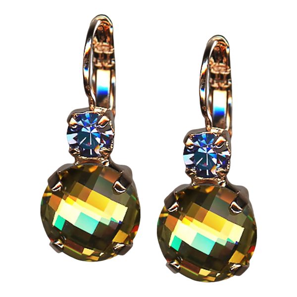 Mariana Earrings Sophisticated Lt Colorado Topaz & Tanzanite Austrian Crystals My Treasures Coll.