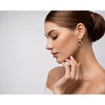 Earrings By Mariana Woman Luxurious Colorado Topaz and Moonlight Swarovski Crystals - Image 3