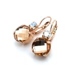 Earrings By Mariana Woman Luxurious Colorado Topaz and Moonlight Swarovski Crystals - Image 2