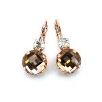 Earrings By Mariana Woman Luxurious Colorado Topaz and Moonlight Swarovski Crystals