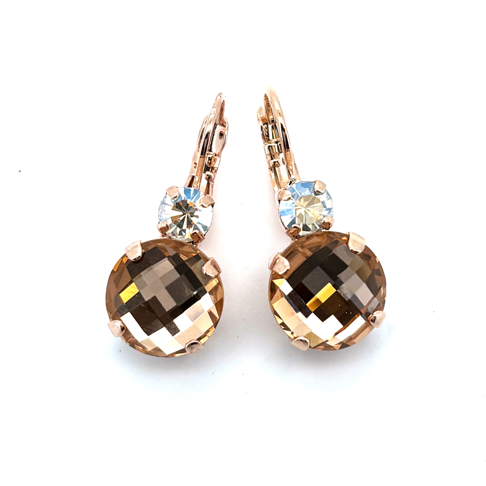 E-1037A-MOL246-RG6 (3) Earrings By Mariana Woman Luxurious Colorado Topaz and Moonlight Swarovski Crystals - Image 1