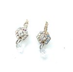 Mariana Earrings Glitzy Hexagon Clear & AB Austrian Crystals On A Clear Day Sweet Summer Coll.