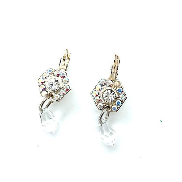 Mariana Earrings Glitzy Hexagon Clear & AB Austrian Crystals On A Clear Day Sweet Summer Coll.