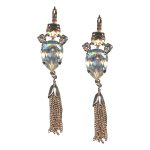 Mariana Earrings Exquisite Clear & Golden Shadow Austrian Crystals Kalahari Africa Coll.