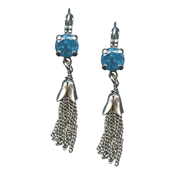 Earrings By Mariana My Treasures Coll. Gorgeous Light Blue Swarovski Crystals