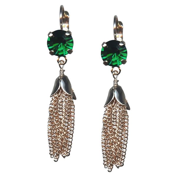 Earrings By Mariana Odyssey Coll. Sophisticated Emerald Swarovski Crystals