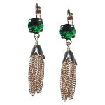 Earrings By Mariana Odyssey Coll. Sophisticated Emerald Swarovski Crystals - Image 3