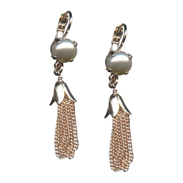 Mariana Earrings Elegant Cream Pearl Austrian Crystals My Treasures Coll.