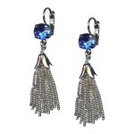 Mariana Earrings Classy Sapphire Austrian Crystals My Treasures Coll.