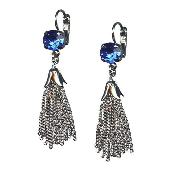 Mariana Earrings Classy Sapphire Austrian Crystals My Treasures Coll.