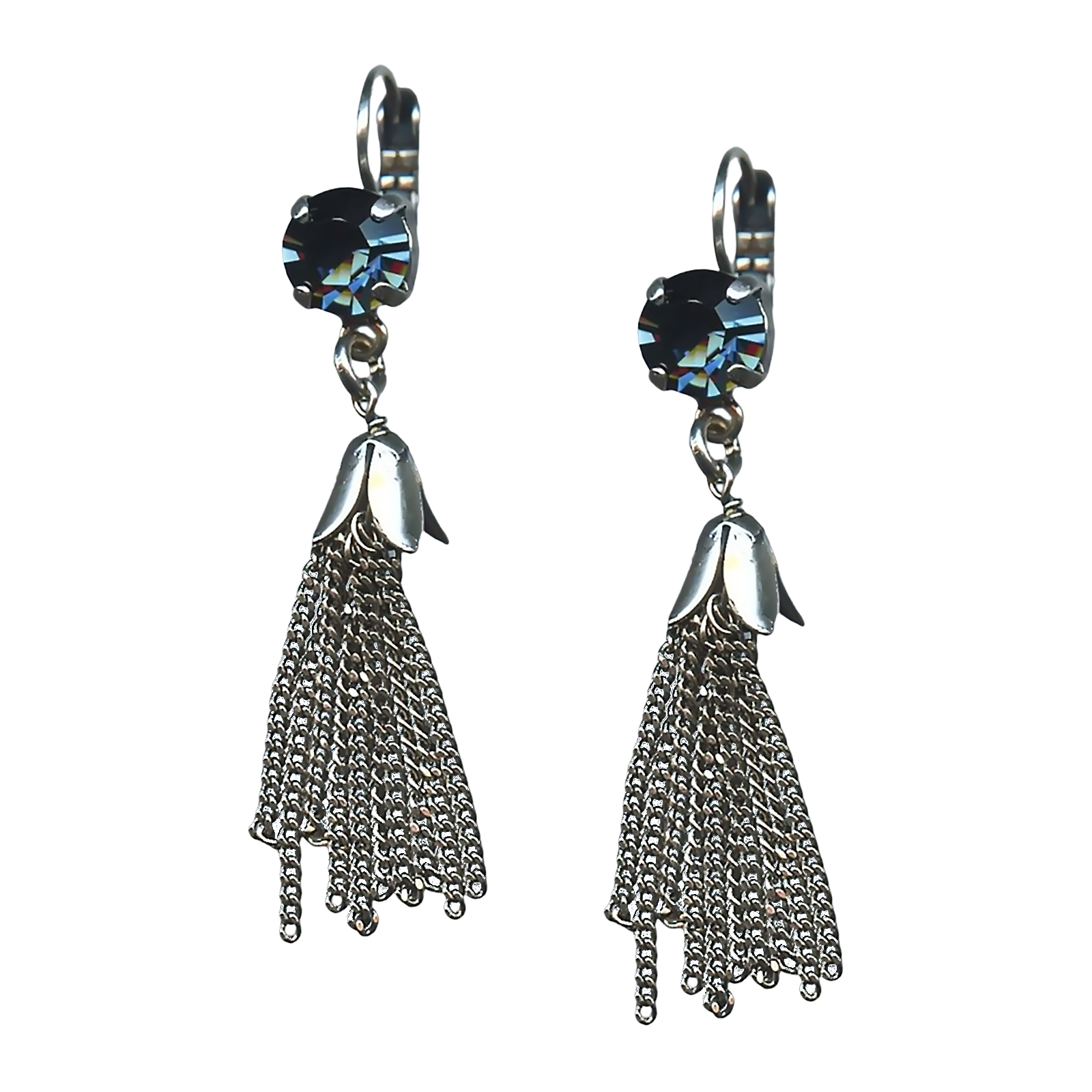 E-1098-7-207-SP6 (1) Mariana Earrings Precious Montana Blue Austrian Crystals My Treasures Coll. - Image 1