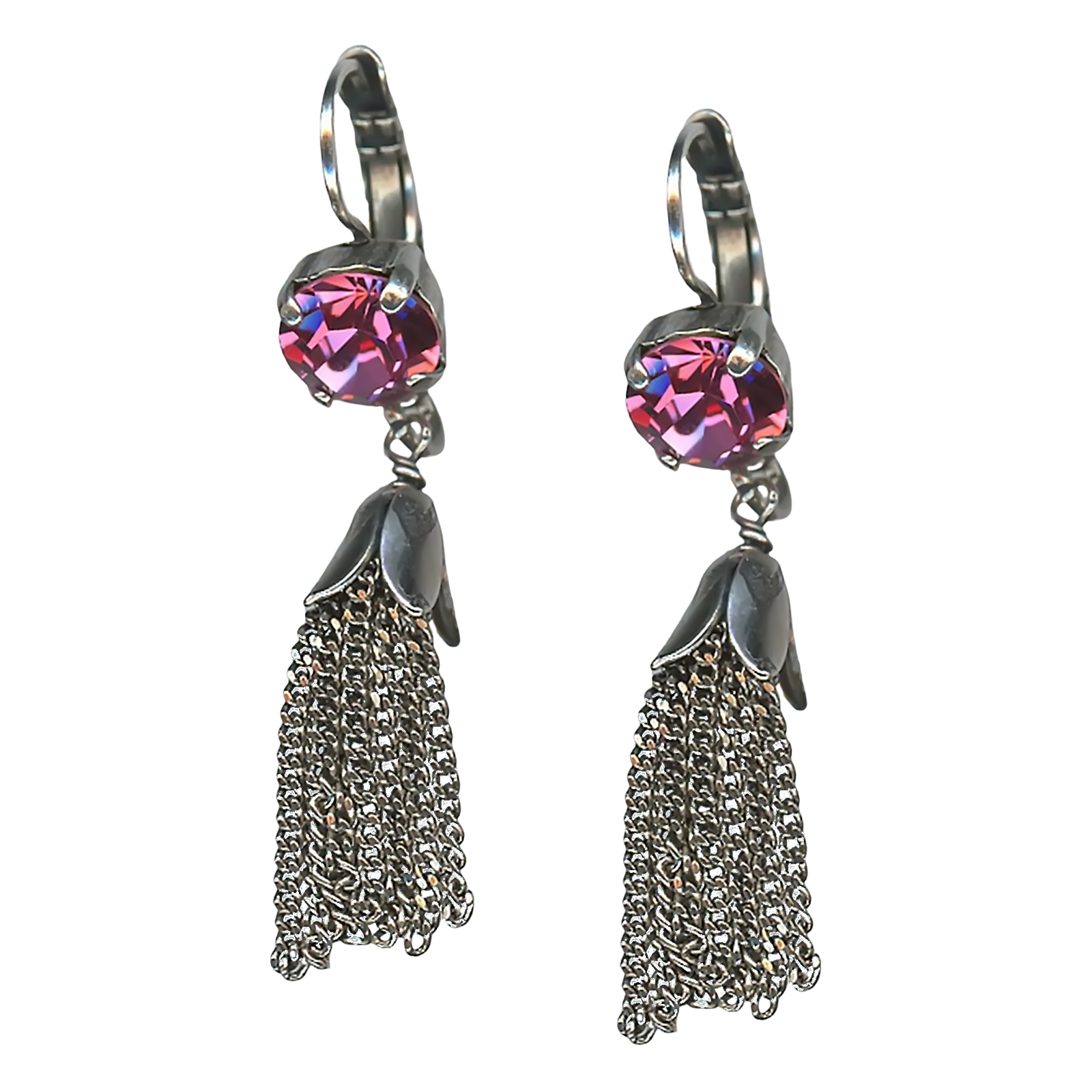 E-1098-7-209-SP6 (1) Mariana Earrings Lovely Rose Austrian Crystals My Treasures Coll. - Image 1