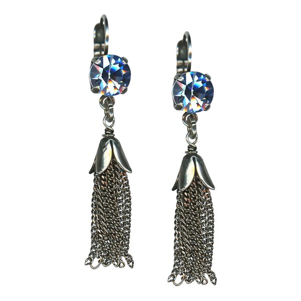 Mariana Earrings Fashionable Lt Sapphire Austrian Crystals My Treasures Coll.