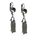Mariana Earrings Tassel Black Diamond Austrian Crystals My Treasures Coll. - Image 3