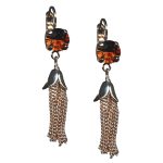 Mariana Earrings Alluring Smoked Topaz Austrian Crystals My Treasures Coll. - Image 3