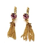 Earrings By Mariana Woman Sassy Drop Light Rose Swarovski Crystals - Image 3