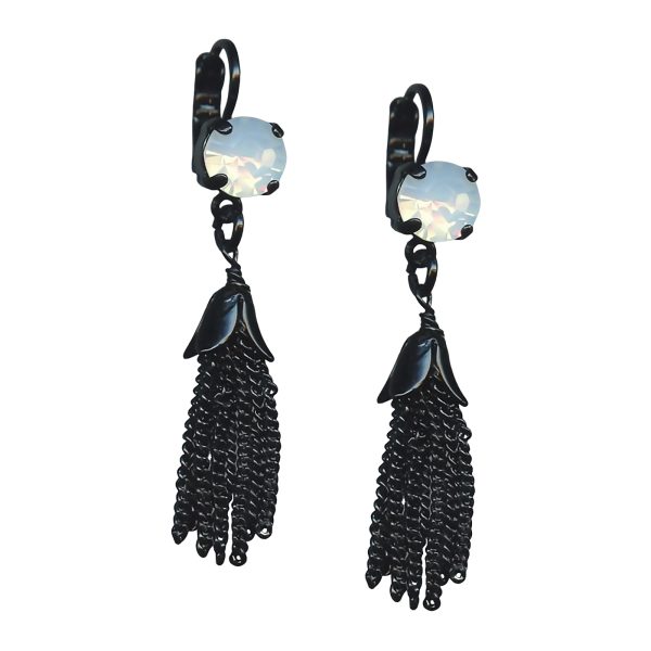 Mariana Earrings Sophisticated White Opal Austrian Crystals My Treasures Coll.