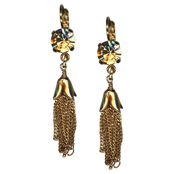 Mariana Earrings Exquisite Lt Colorado Topaz Austrian Crystals My Treasures Coll.