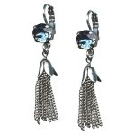 Mariana Earrings Gorgeous Denim Blue Austrian Crystals My Treasures Coll.