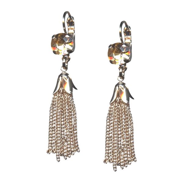 Mariana Earrings Exquisite Light Peach Austrian Crystals My Treasures Coll.