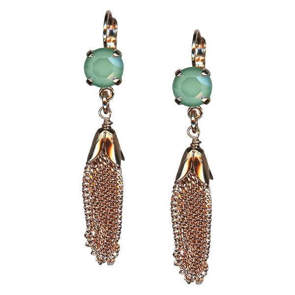 Mariana Earrings Charming Mint Green Austrian Crystals My Treasures Coll.