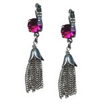 Mariana Earrings Luscious Fuchsia Austrian Crystals My Treasures Coll. - Image 3