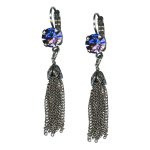 Mariana Earrings Fabulous Tanzanite Austrian Crystals My Treasures Coll. - Image 2