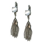 Earrings By Mariana Woman Chic Tassel White Shell Mineral - Image 2