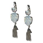 Mariana Earrings Exquisite White Opal & Clear Austrian Crystals My Treasures Coll.