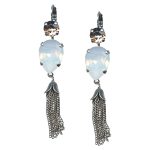 Mariana Earrings Gorgeous White Opal & Vintage Rose Austrian Crystals Cosmo Africa Coll. - Image 2