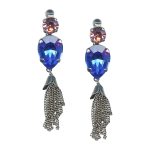 Earrings By Mariana Woman Charming Sapphire and Lt Rose Swarovski Crystals