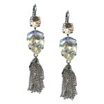 Mariana Earrings Alluring Clear & Lt Peach Austrian Crystals Kalahari Africa Coll.