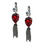 Mariana Earrings Stunning Siam & Clear Austrian Crystals My Treasures Coll. - Image 3