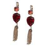 Mariana Earrings Classy Siam & Rose Peach Austrian Crystals Firefly Natures Coll. - Image 2