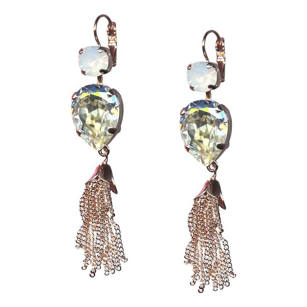 Earrings By Mariana Precious Moonlight and White Opal Swarovski Crystals